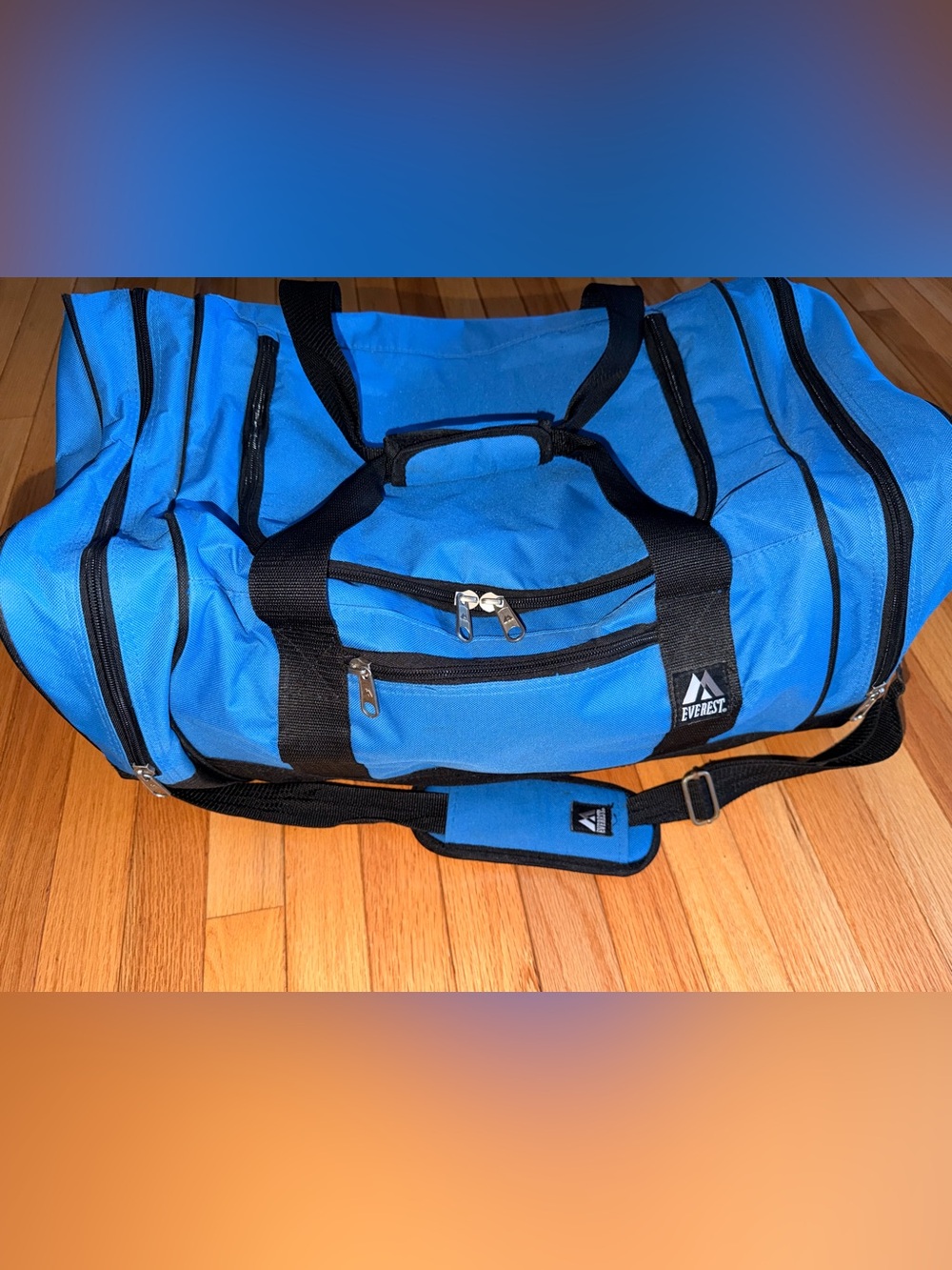 Everest Luggage Sporty Gear Bag Large, Royal Blue 25” 12” 12” EUC